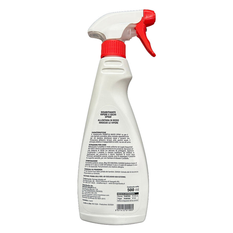 Spray disabituante vipere e gechi - 500 ml