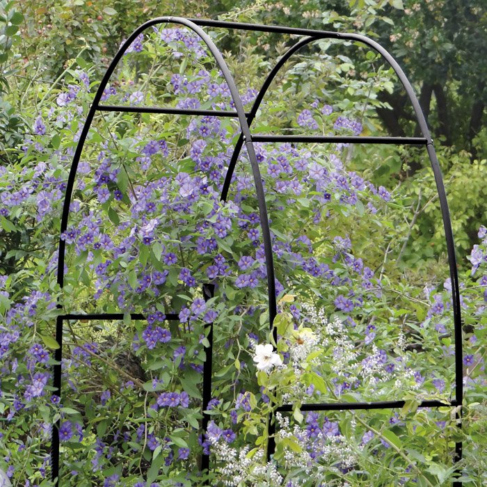 Arco da giardino in ferro decorativo - 240x140x38 cm - per piante rampicanti