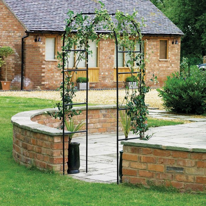 Arco da giardino in ferro decorativo - 240x140x38 cm