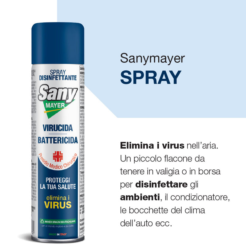 Sanymayer, Set 3 Pezzi+1 Disinfetta Mayer Mani e Superfici| Set Spray Igienizzante Virucida Battericida Funghicida Completo| OPENGARDENWEB_4