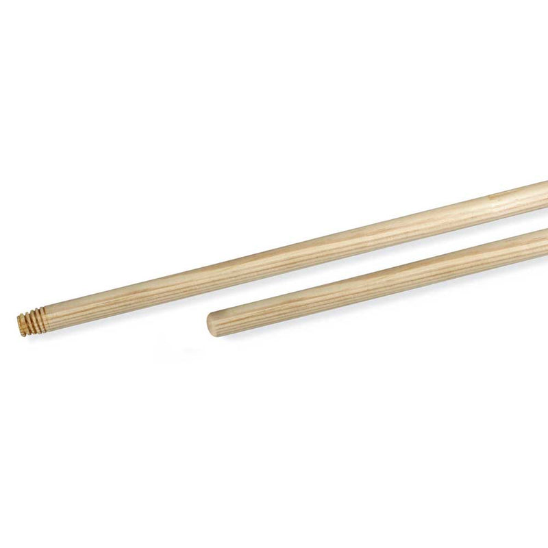 Manico per scopa filettato - in legno di faggio - da 130 cm