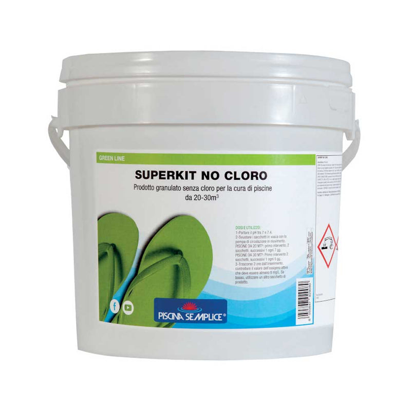 Kit trattamento acqua piscina - SUPERKIT NO CLORO - 280 gr x4