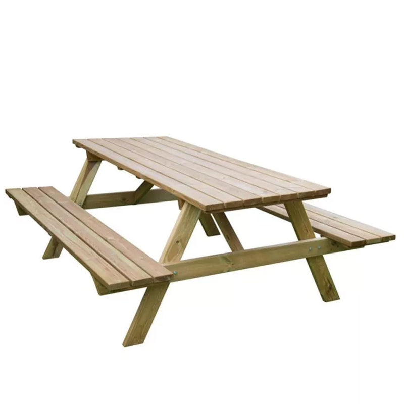 Tavolo da picnic da giardino in legno di pino impregnato - 180x150x70h cm