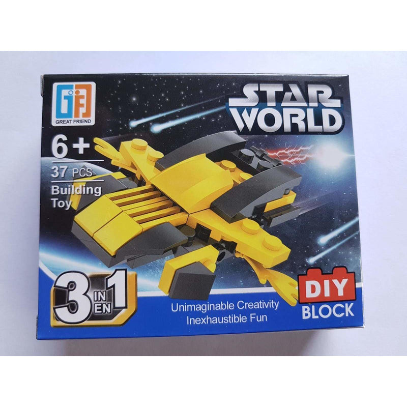 Costruzioni Per Bambini Compatibili LEGO "Star World" Educativi 6 anni più| Costruzioni Tipo LEGO CREATOR| 11x9x3 cm| Multicolore| 37+ pezzi. - OpenGardenWeb
