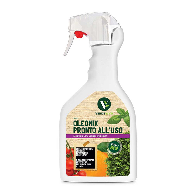Spray insetticida OLEOMIX - Pronto Uso - Olio di Neem + Olio di Lino - 750 ml