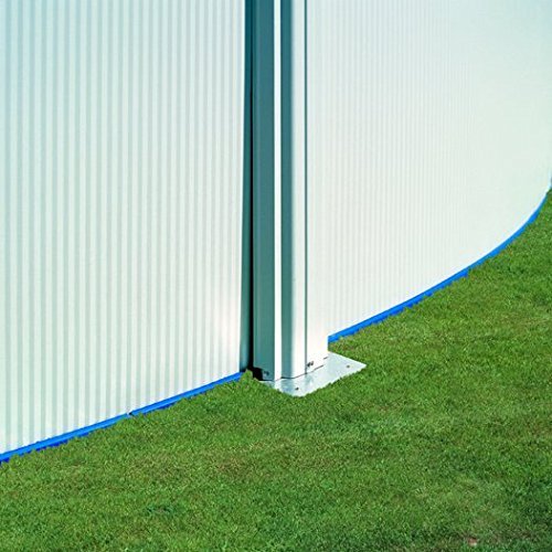 Piscina Fuori Terra Rotonda in Acciaio Bianco da 360x120cm, con Liner, Scaletta, Telo Copertura e Telo di Fondo - Opengardenweb