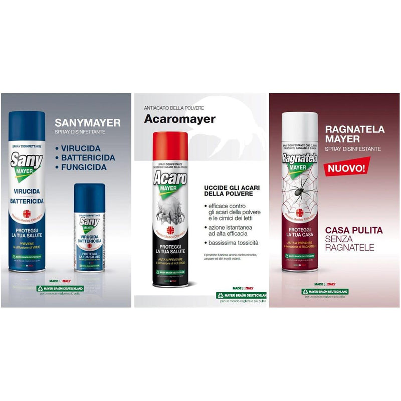 Kit Spray Insetticida Antiacaro - Sanificante - Disinfestante Ragni| 1 Spray Antiacaro|1 Spray Ragni|1 Disinfettante Virus,Batteri,Funghi - OpenGardenWeb