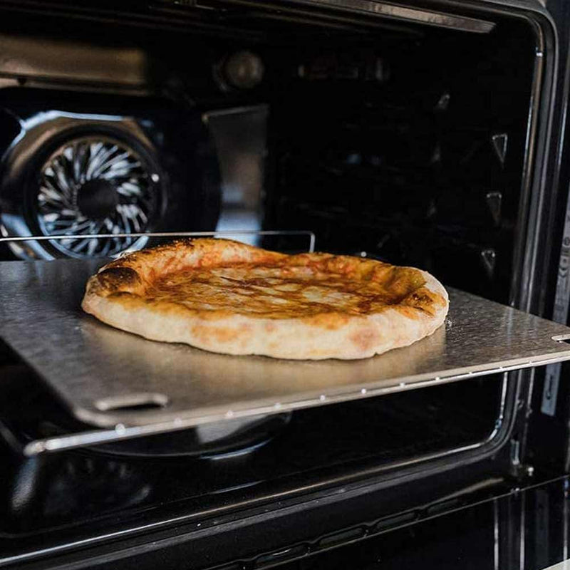 Pietra per pizza in acciaio inox 4mm - 40x35 cm