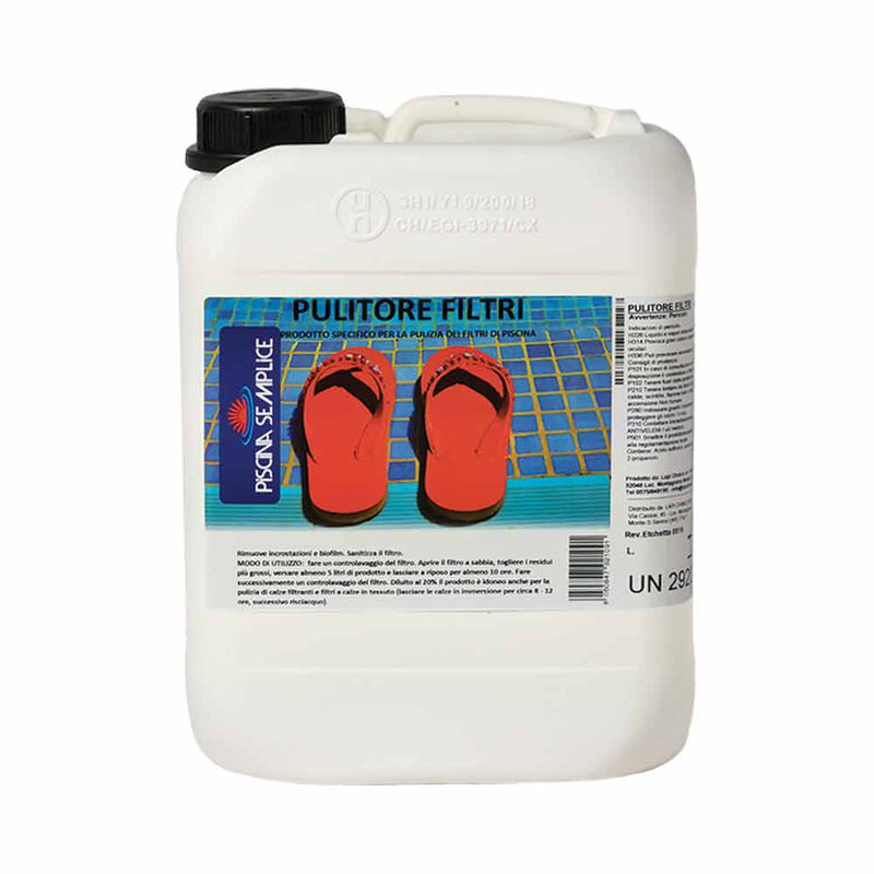 Pulitore filtri liquido per filtri e pompe a sabbia piscina - 6 kg