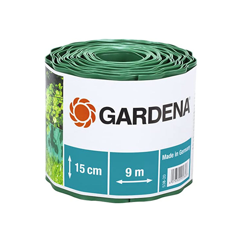 Bordura da giardino a rotolo per prato - verde - 9 metri - 15 o 20 cm