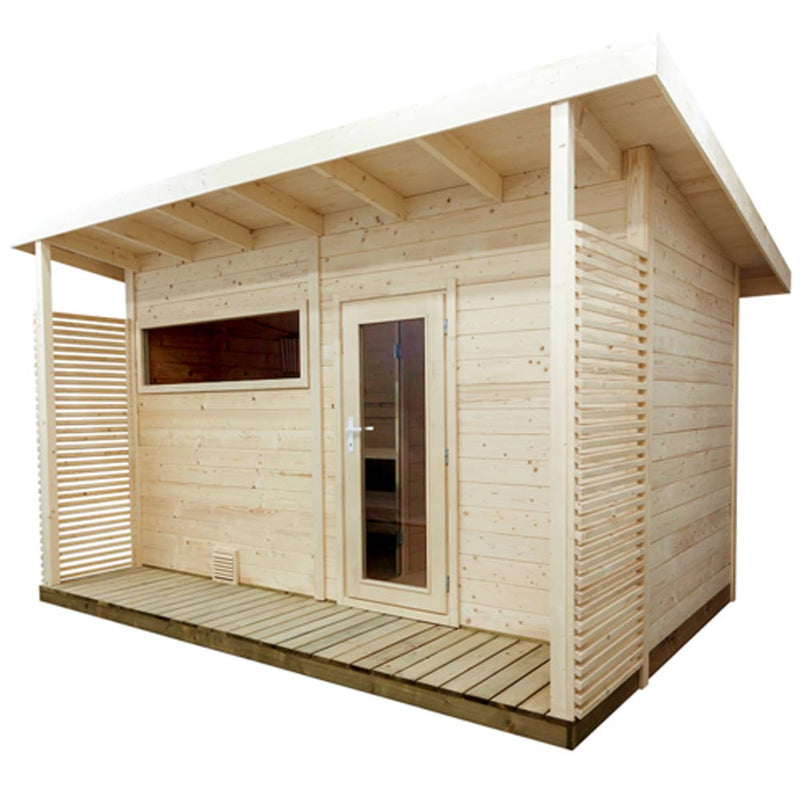 Sauna finlandese con stufa a legna e accessori - SCALA - 2 misure