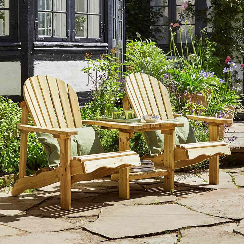 Sedia da giardino in legno RELAX - Doppia seduta