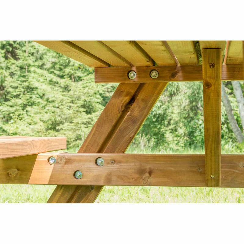 Tavolo da picnic in legno da giardino - OASI - 177x154x74h cm